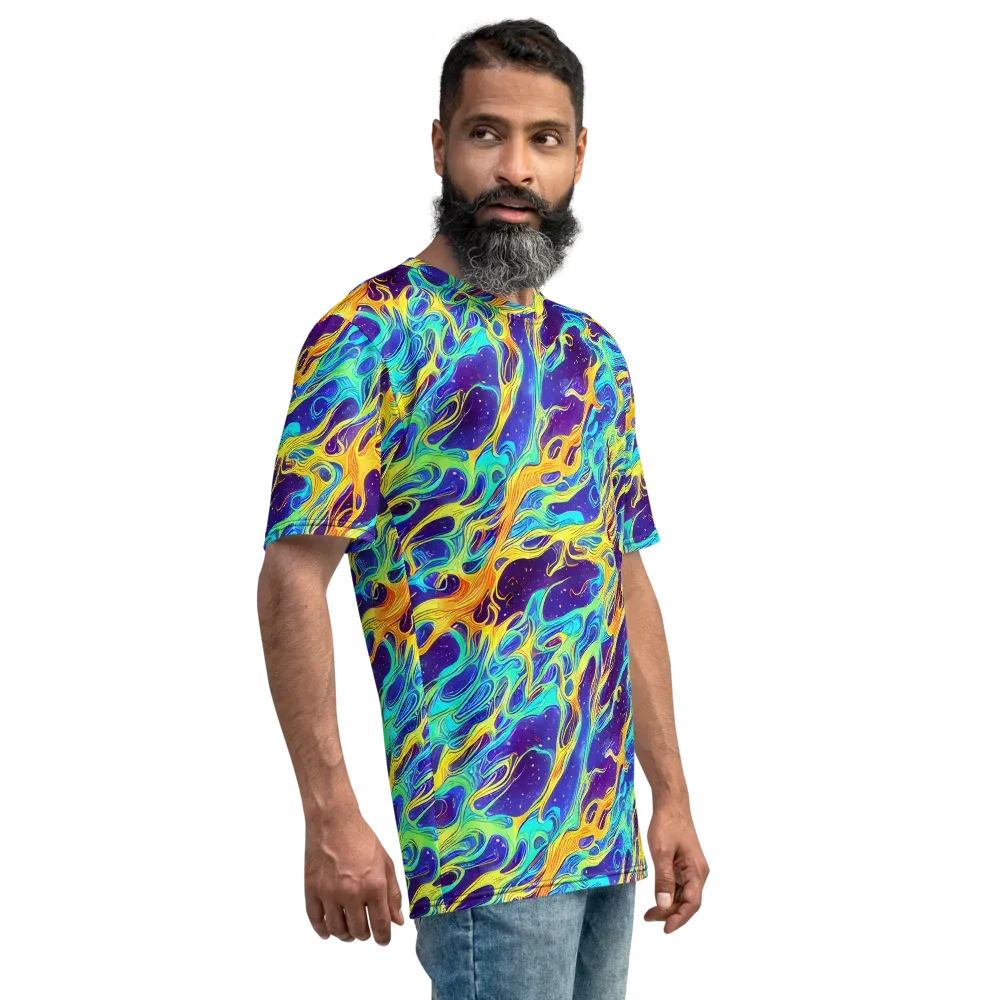 Prism Orbit on Men's Crew Neck T-Shirt — Right