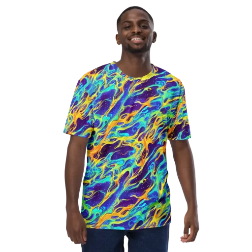 Prism Orbit on a Men's Crew Neck T-Shirt