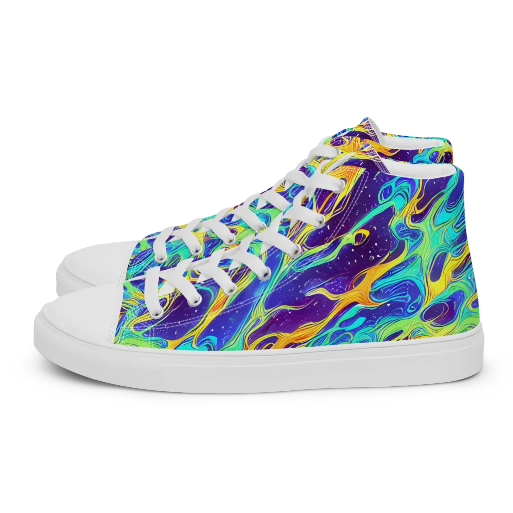 Prism Orbit on Men's High Top Canvas Shoes — Left