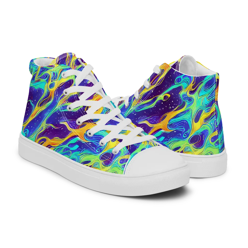 Prism Orbit on Men's High Top Canvas Shoes — Right