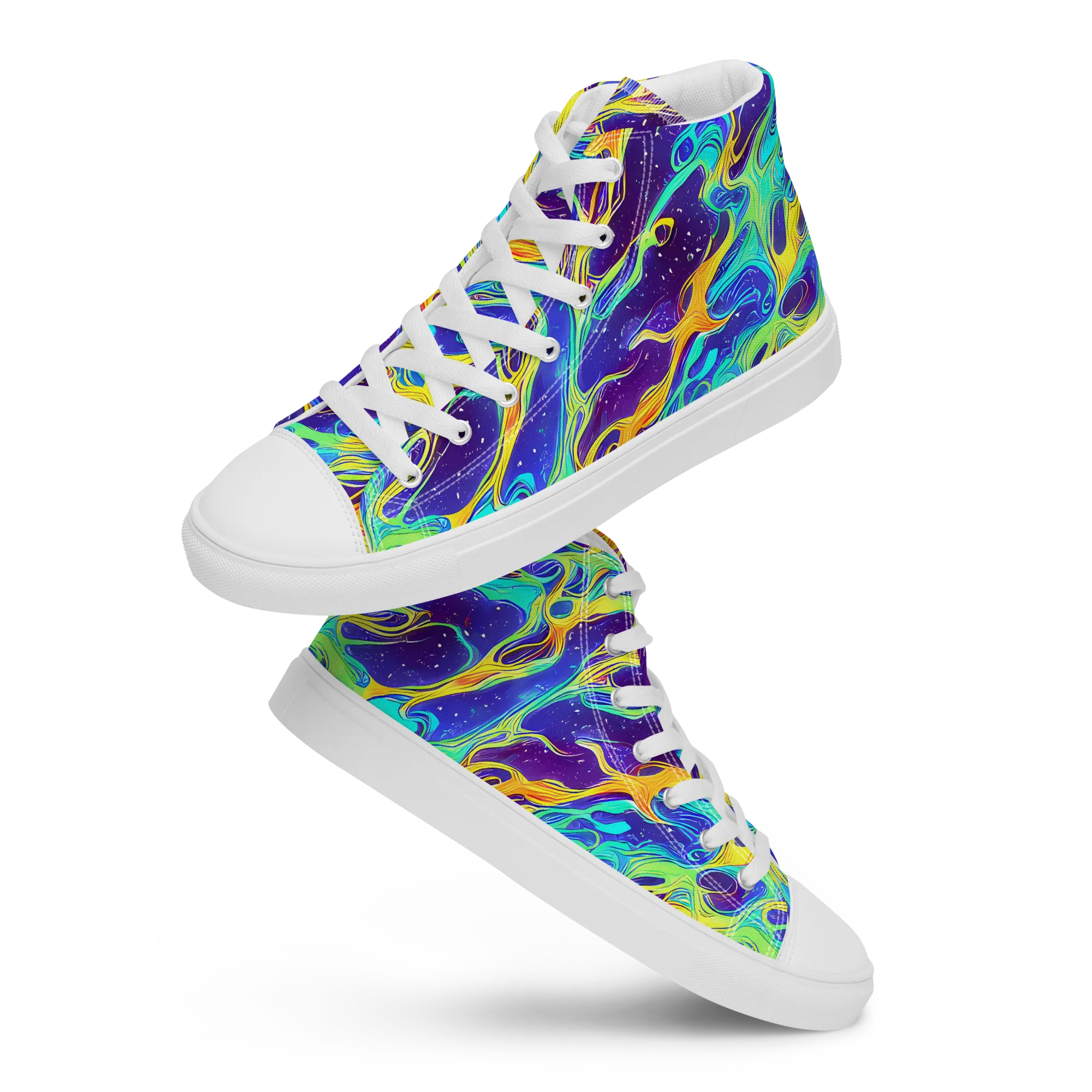 Prism Orbit on Men's High Top Canvas Shoes — Front