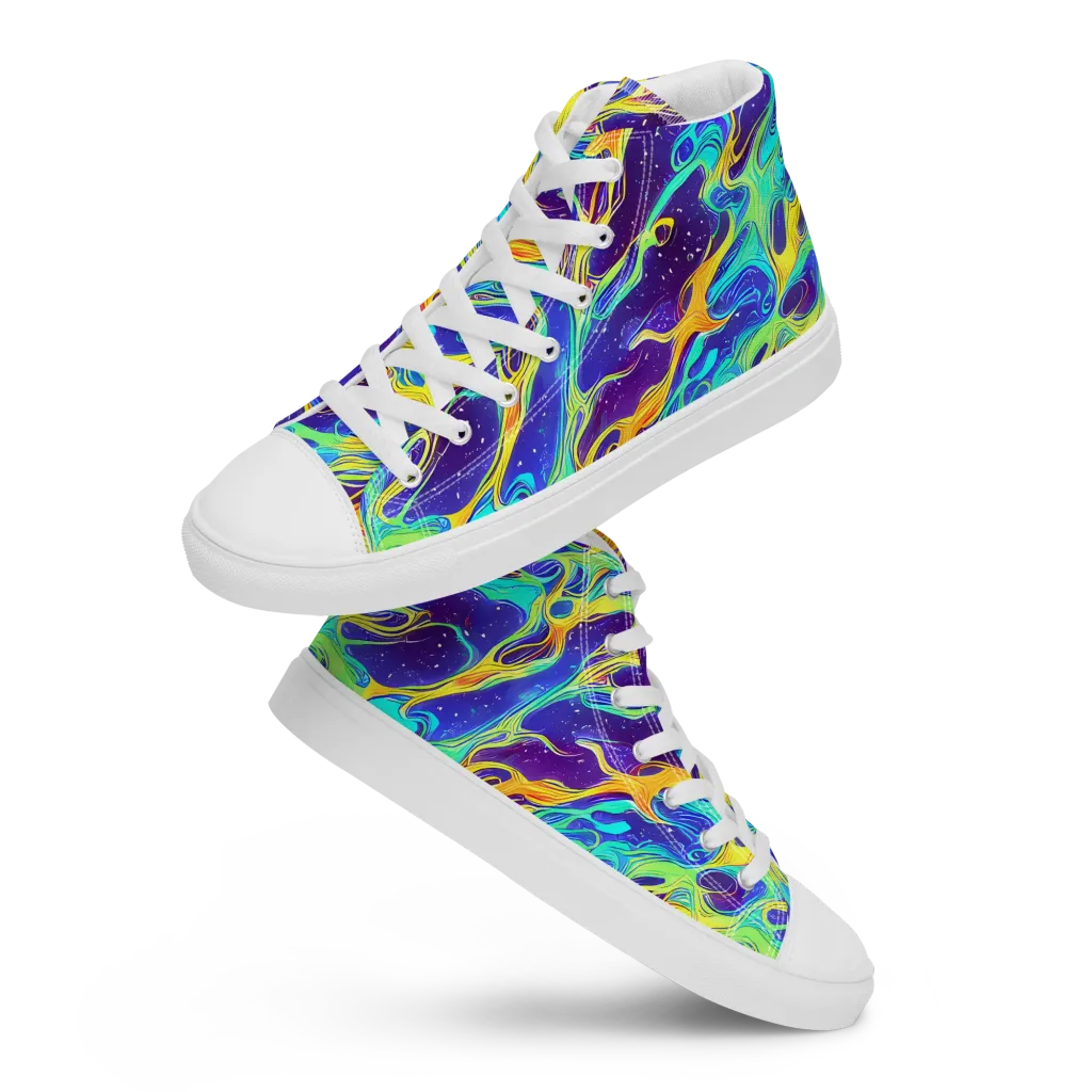 Prism Orbit on Men's High Top Canvas Shoes — Front