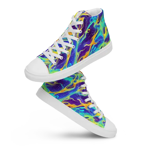 Prism Orbit on a Men's High Top Canvas Shoes