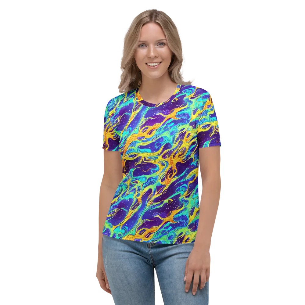 Prism Orbit on Women's Crew Neck T-Shirt — Front