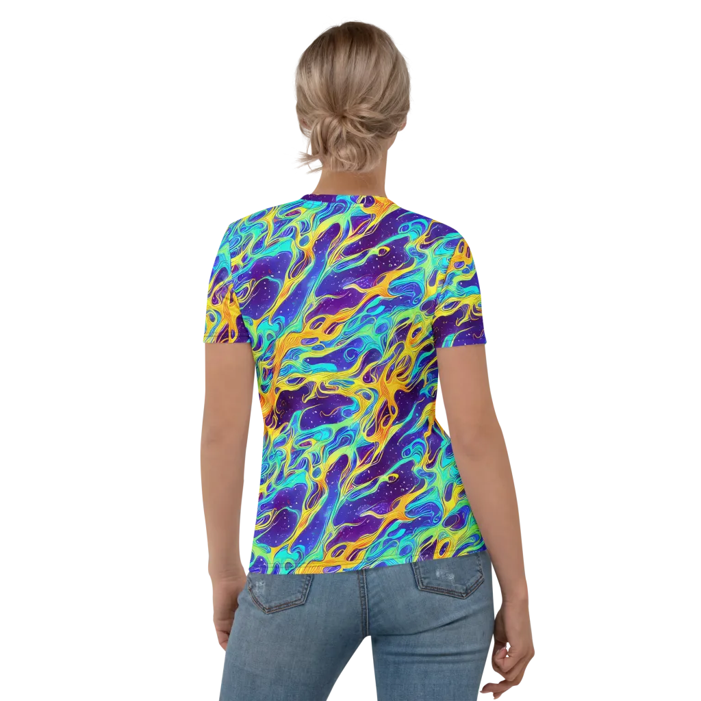 Prism Orbit on Women's Crew Neck T-Shirt — Back