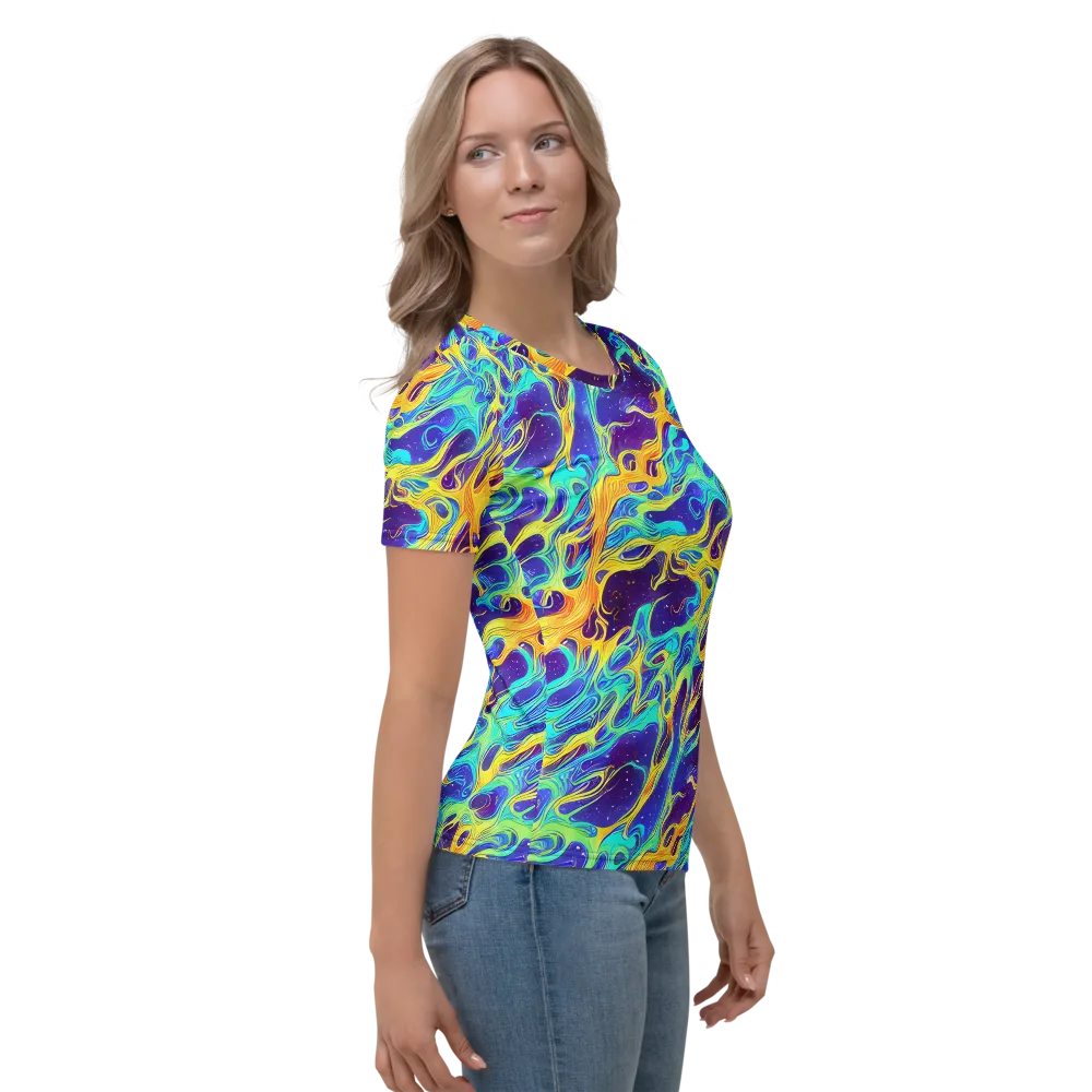 Prism Orbit on Women's Crew Neck T-Shirt — Right