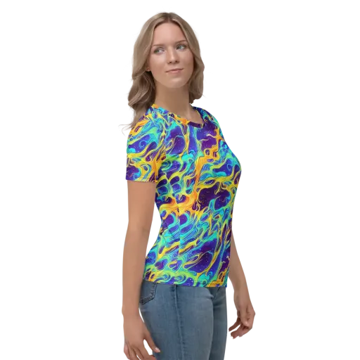 Prism Orbit on a Women's Crew Neck T-Shirt