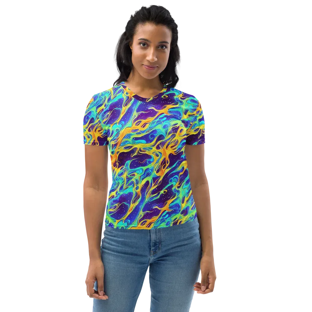 Prism Orbit on Women's Crew Neck T-Shirt — Front