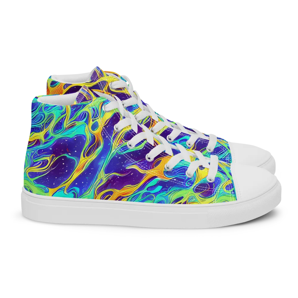 Prism Orbit on Women's High Top Canvas Shoes — Right