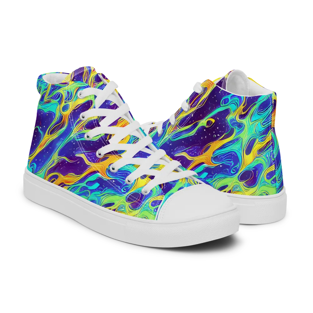 Prism Orbit on Women's High Top Canvas Shoes — Right