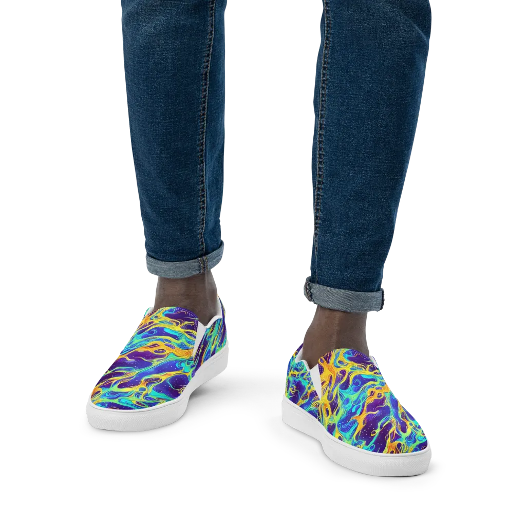 Prism Orbit on Men's Slip-On Canvas Shoes — Front
