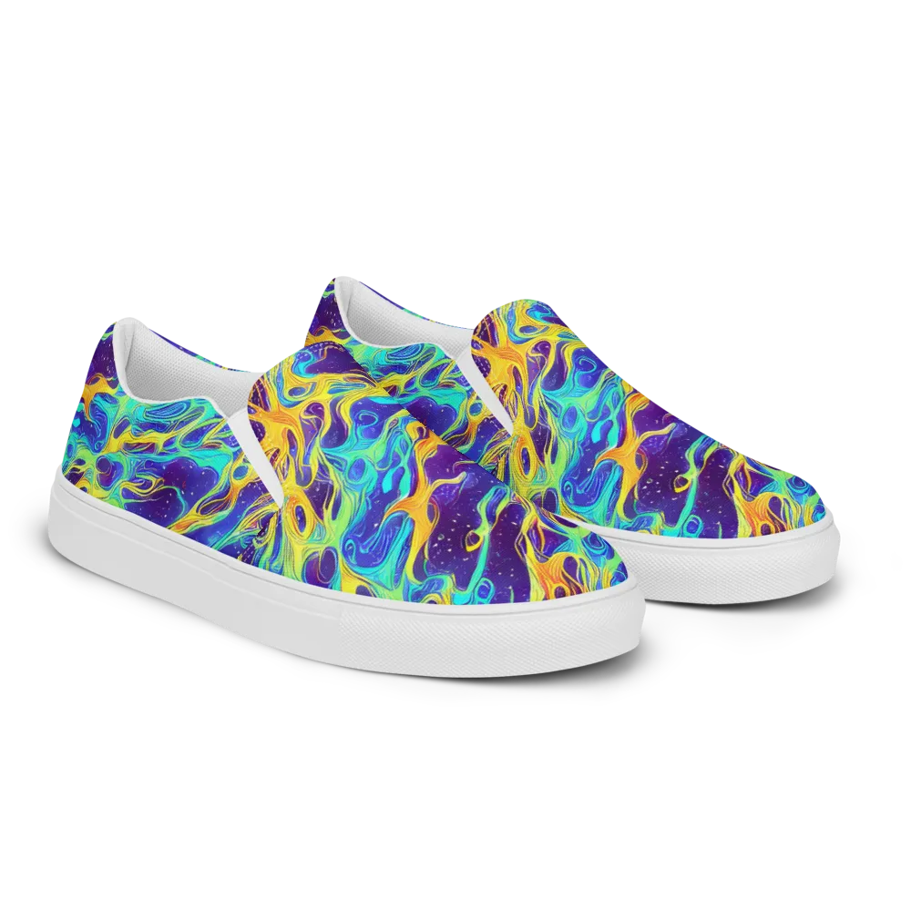Prism Orbit on Women's Slip-On Canvas Shoes — Right Front