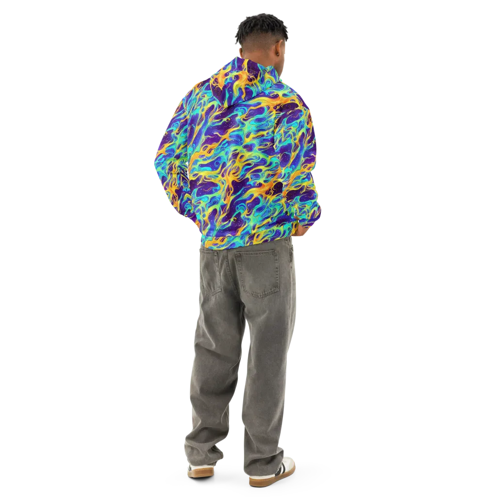 Prism Orbit on Cotton Hoodie — Back