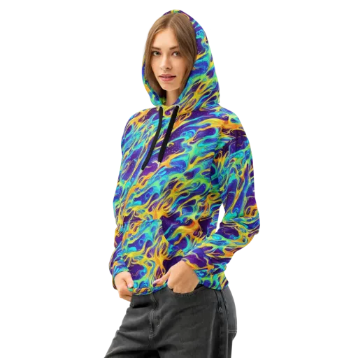 Prism Orbit on a Cotton Hoodie