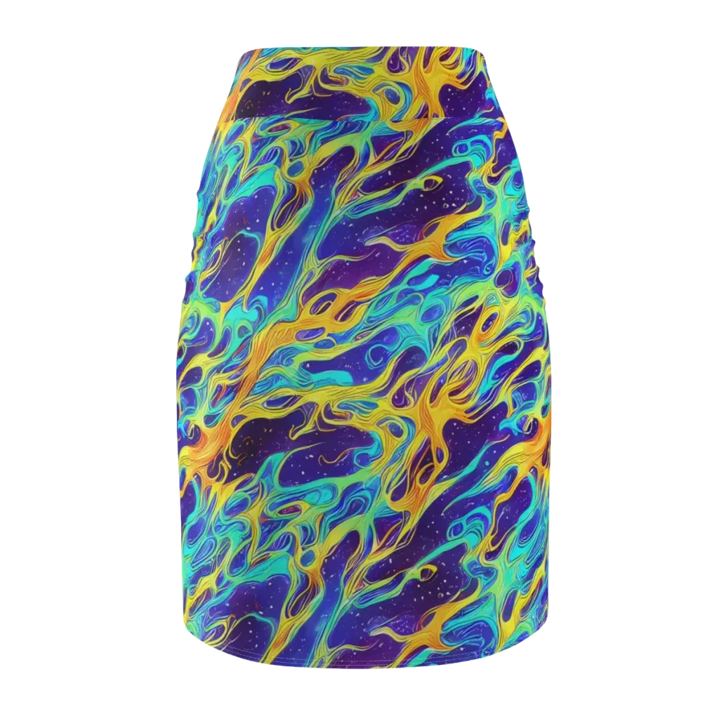 Prism Orbit on Pencil Skirt — Back