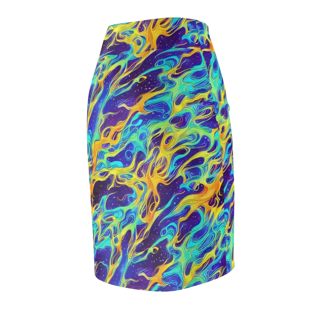 Prism Orbit on Pencil Skirt — Back Side