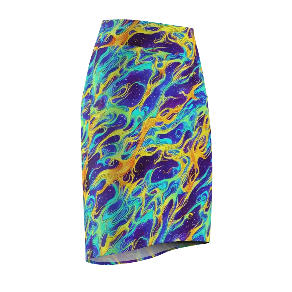 Prism Orbit on Pencil Skirt — Front Side