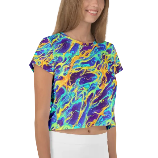 Prism Orbit on a Crop Tee