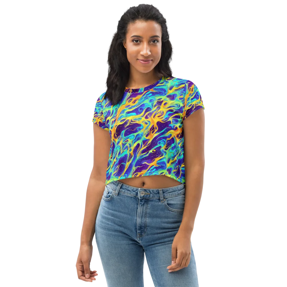 Prism Orbit on Crop Tee — Front