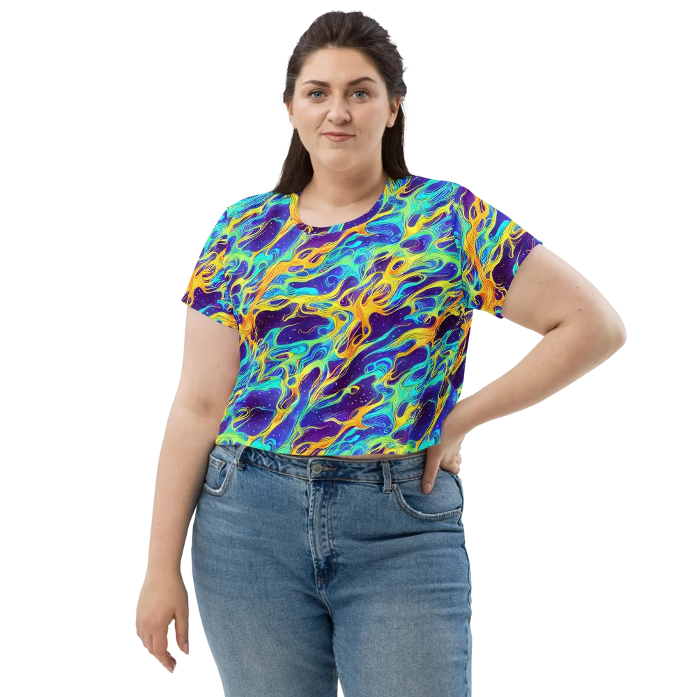 Prism Orbit on Crop Tee — Front