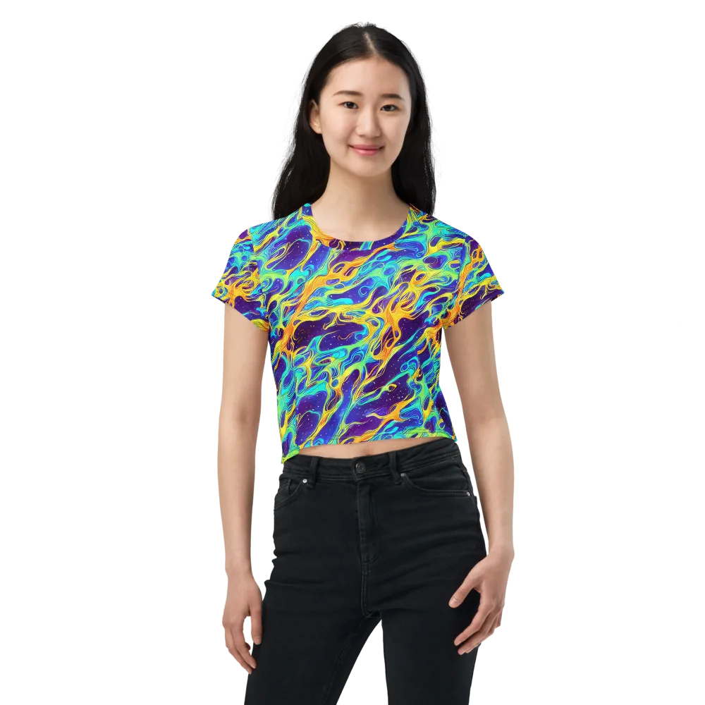 Prism Orbit on Crop Tee — Front