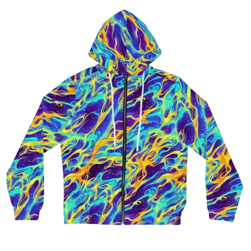 Prism Orbit on a Women's Full-Zip Hoodie