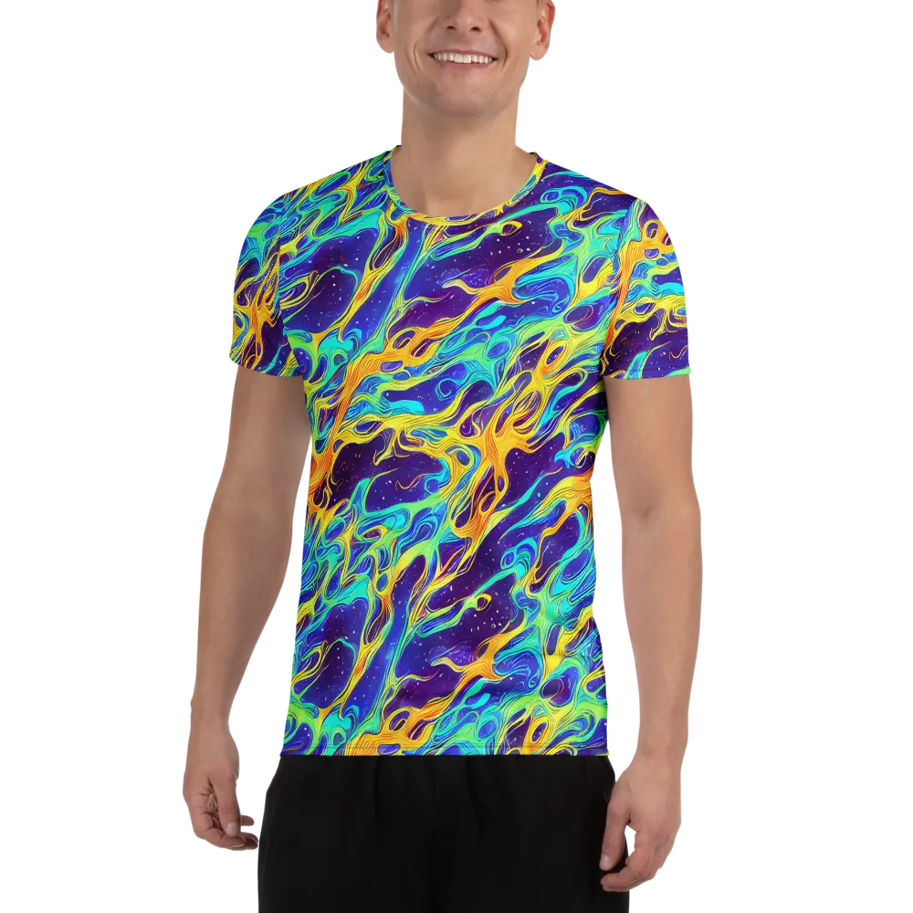 Prism Orbit on Men's Athletic T-Shirt — Front