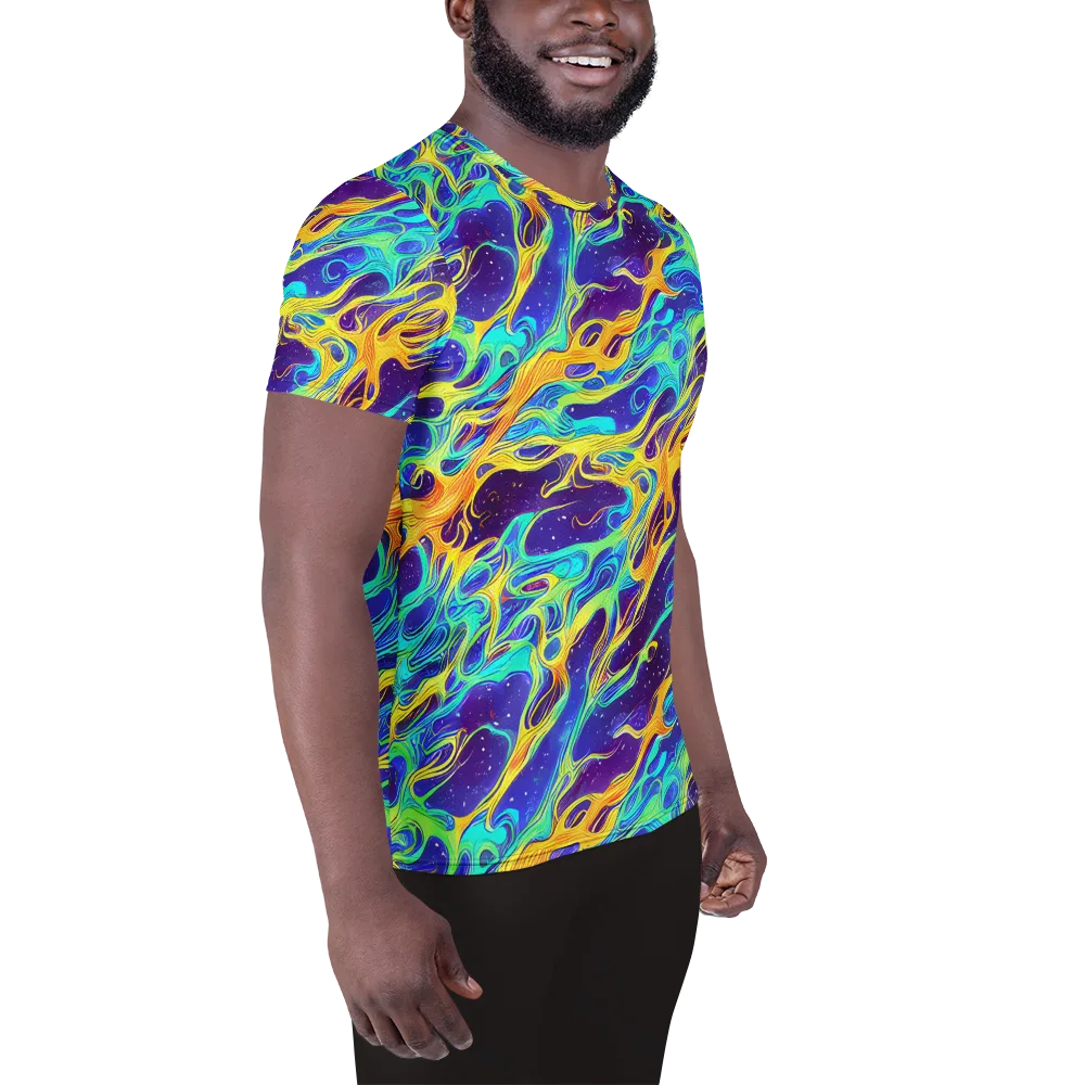 Prism Orbit on Men's Athletic T-Shirt — Right