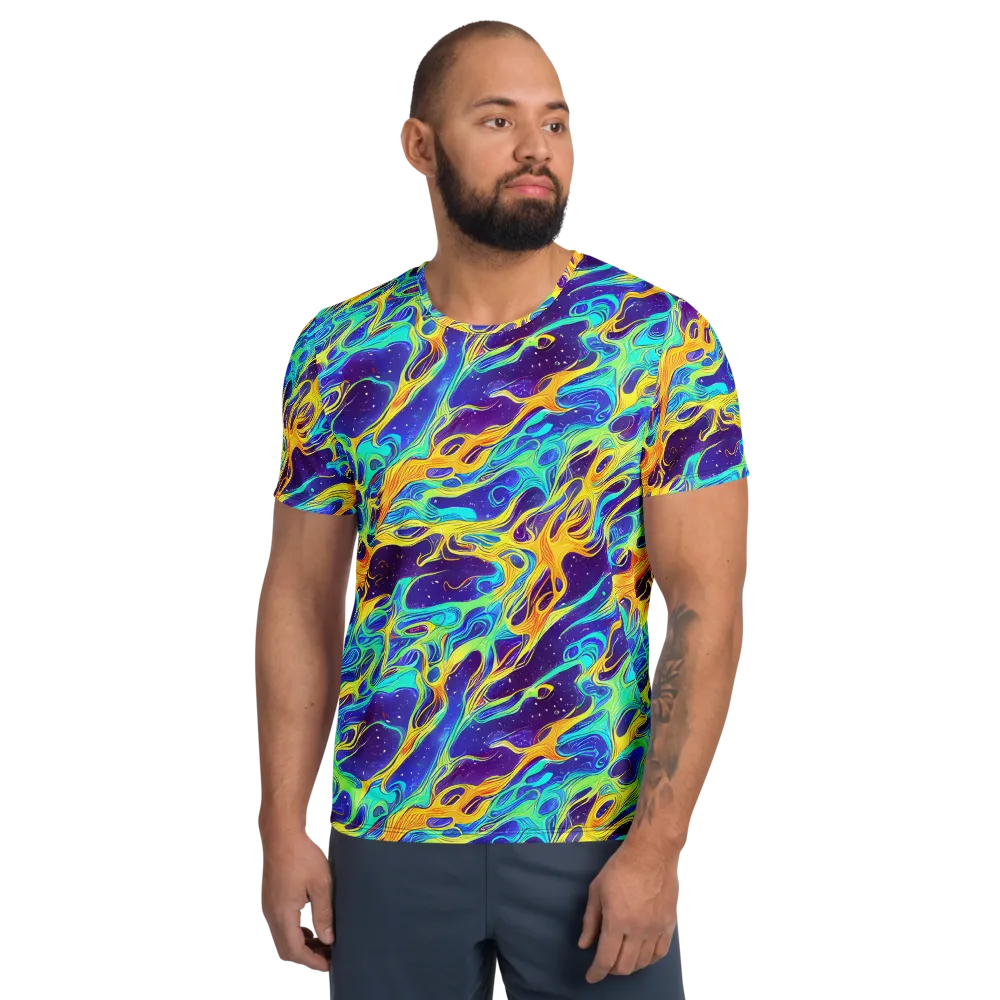Prism Orbit on Men's Athletic T-Shirt — Front