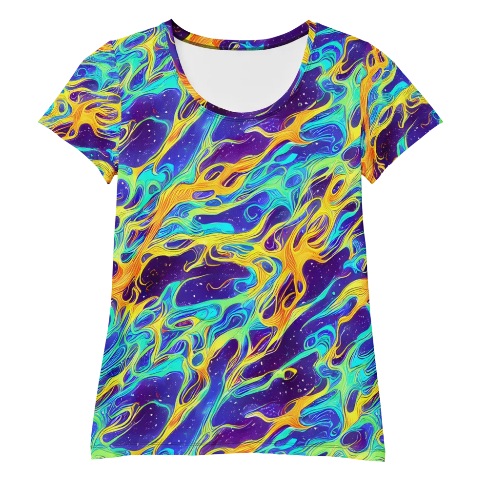 Prism Orbit on Women's Athletic T-Shirt — Front