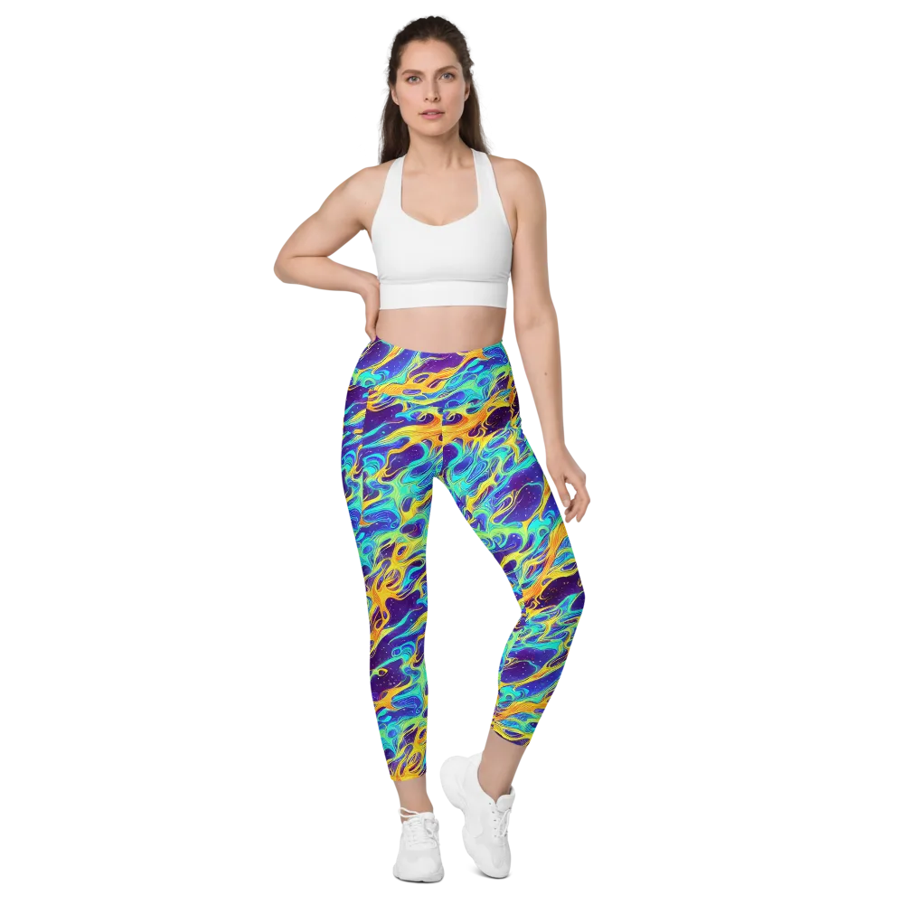 Prism Orbit on Leggings with Pockets — Front
