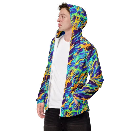 Prism Orbit on a Men's Windbreaker