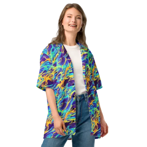 Prism Orbit on a Button Shirt