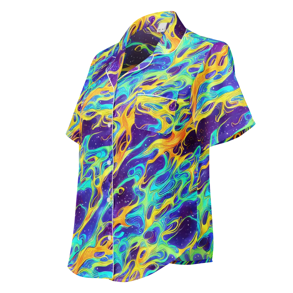 Prism Orbit on Women's Short Sleeve Pajama Top — Left Front