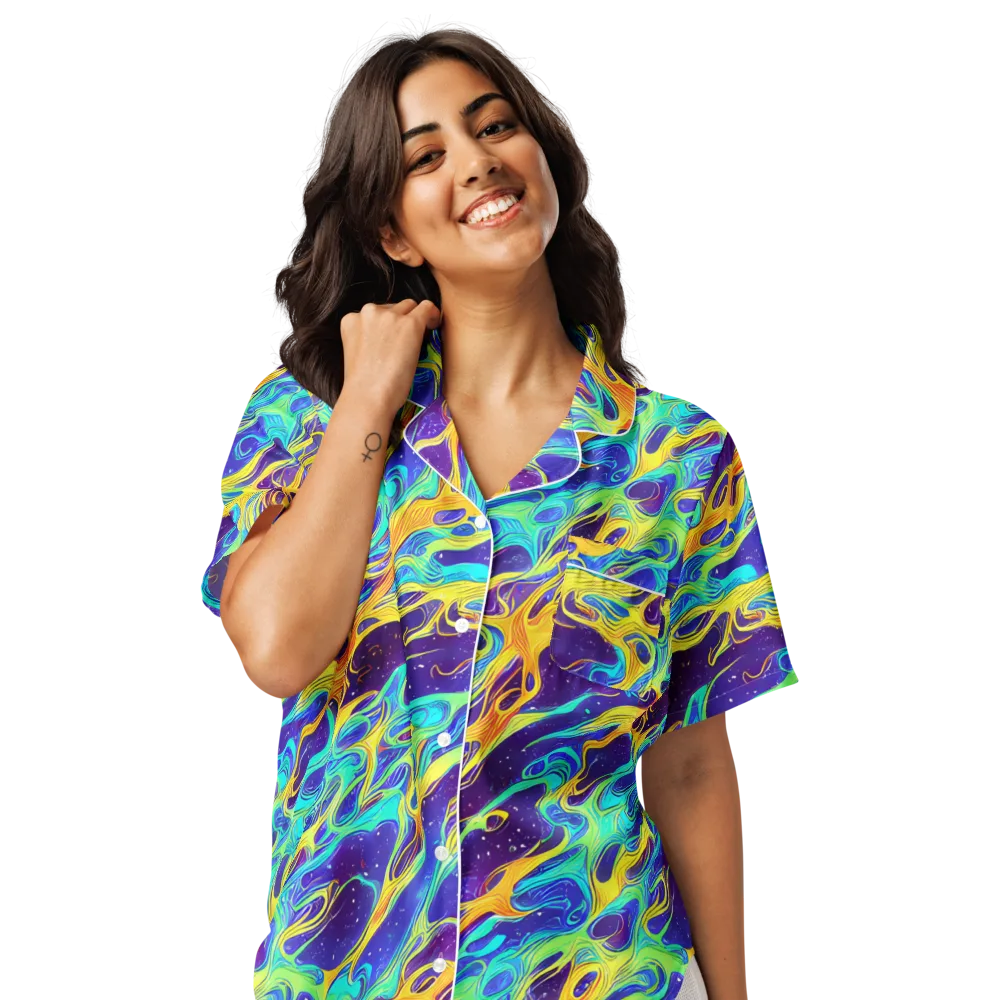 Prism Orbit on Women's Short Sleeve Pajama Top — Front