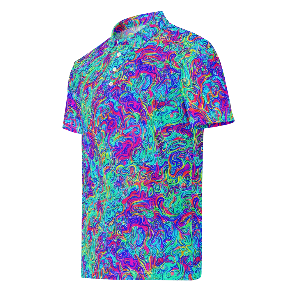 Liquid Pulse on Men's Slim Fit Polo Shirt — Left Front