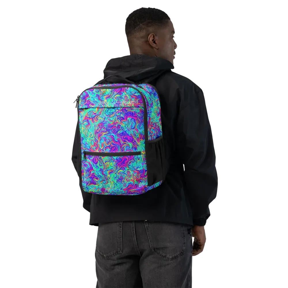 Liquid Pulse on Utility Backpack — Back