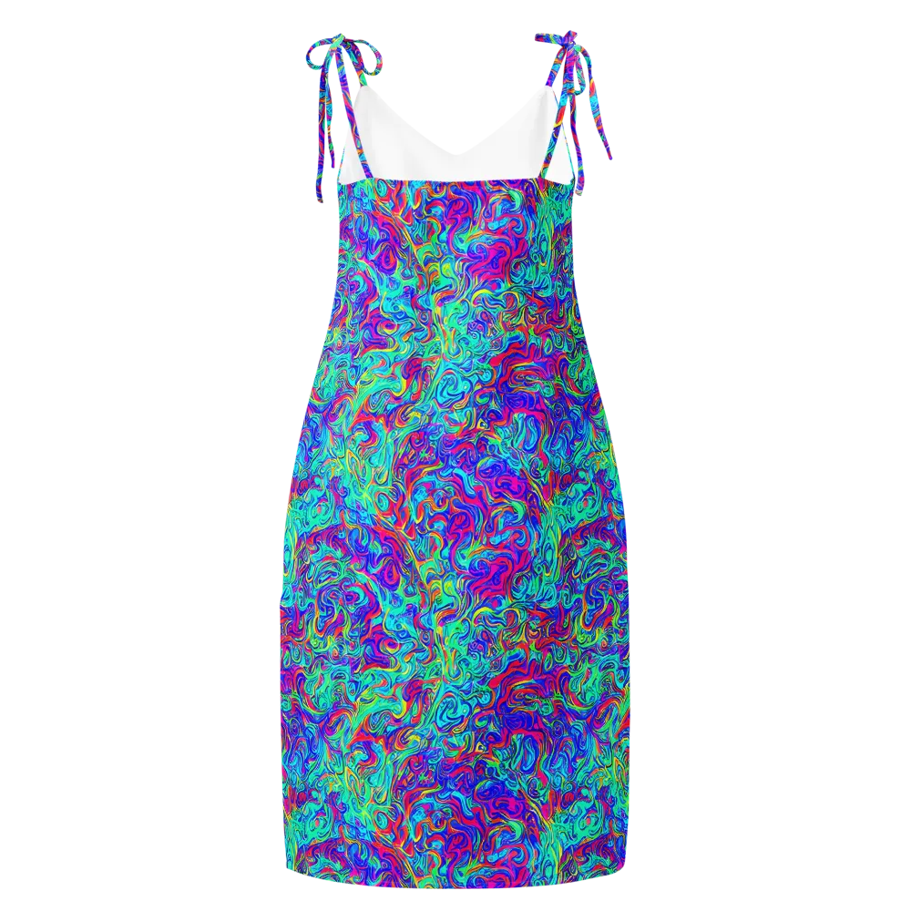 Liquid Pulse on Slip Dress — Back
