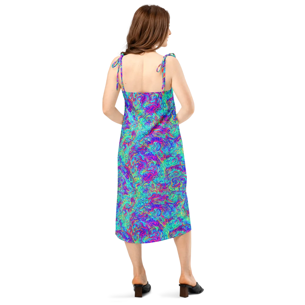 Liquid Pulse on Slip Dress — Back