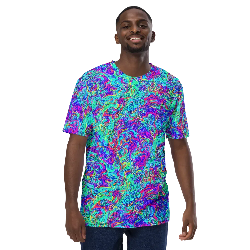 Liquid Pulse on Men's Crew Neck T-Shirt — Front