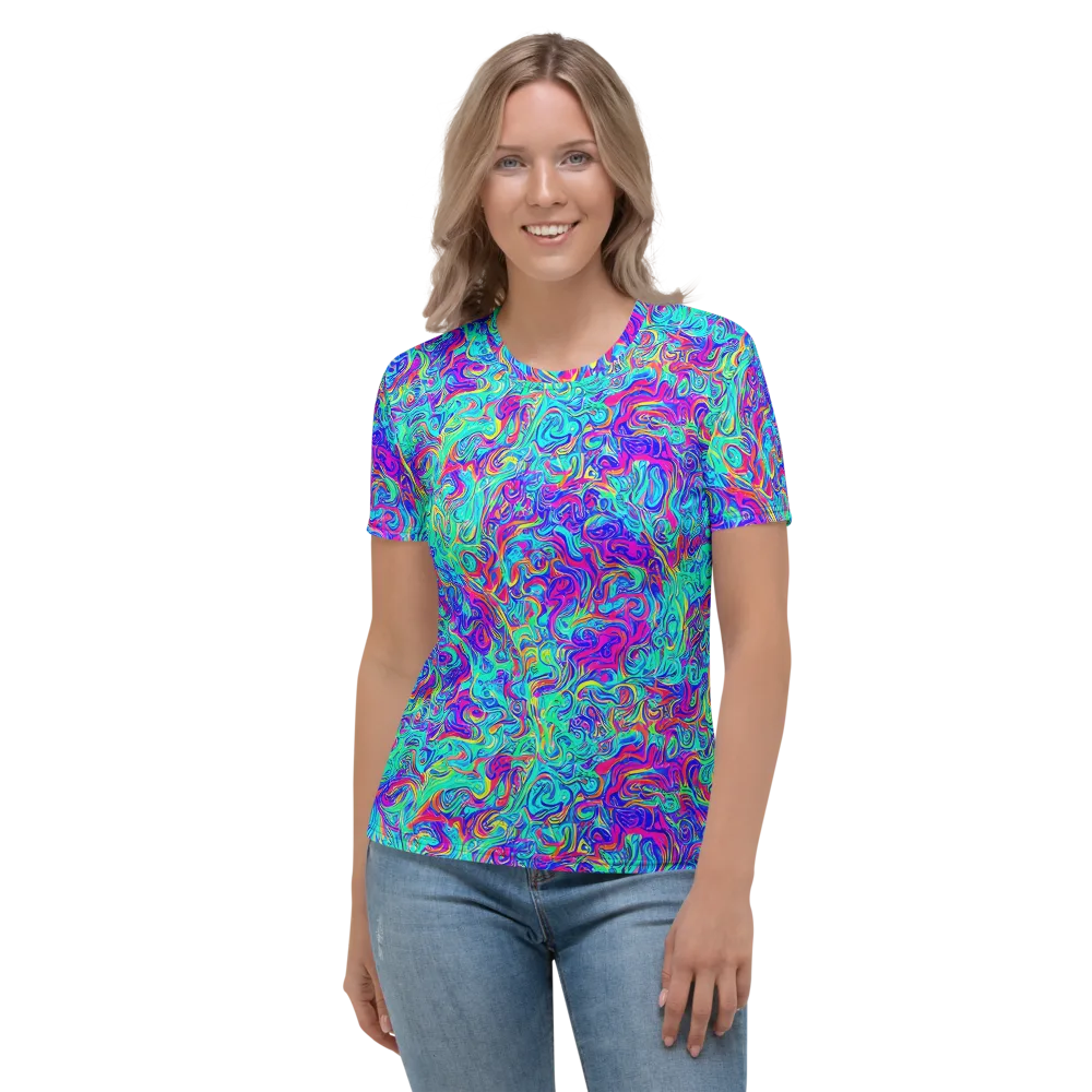 Liquid Pulse on Women's Crew Neck T-Shirt — Front