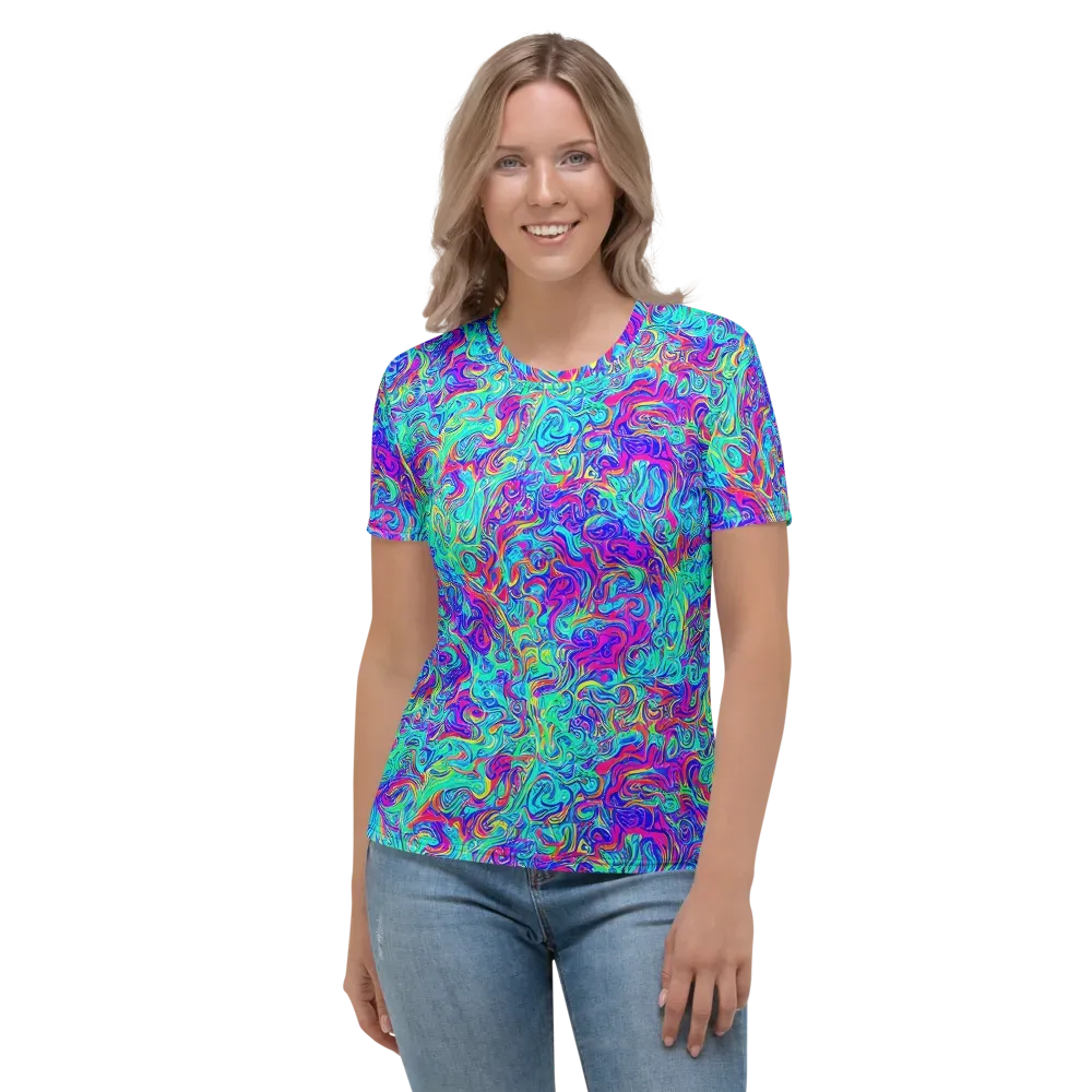 Liquid Pulse on Women's Crew Neck T-Shirt — Front