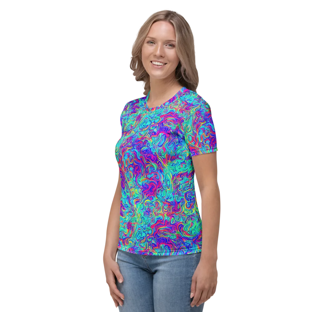 Liquid Pulse on Women's Crew Neck T-Shirt — Left