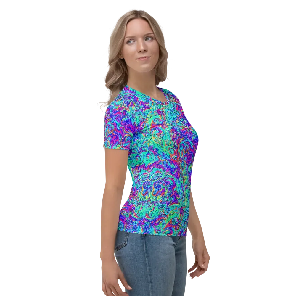 Liquid Pulse on Women's Crew Neck T-Shirt — Right