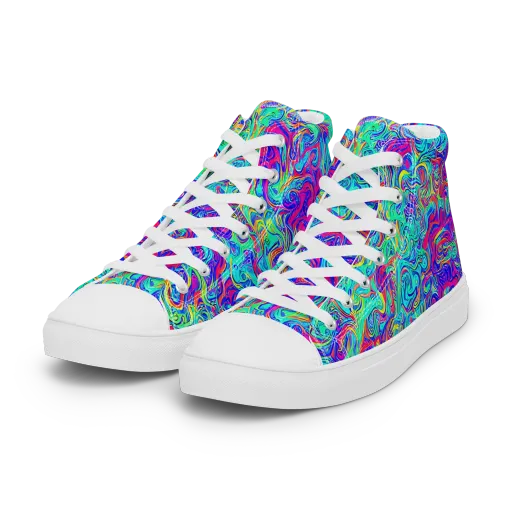 Liquid Pulse on a Women's High Top Canvas Shoes