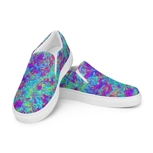 Liquid Pulse on a Men's Slip-On Canvas Shoes