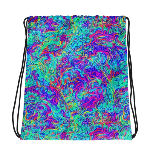Liquid Pulse on a Drawstring Bag