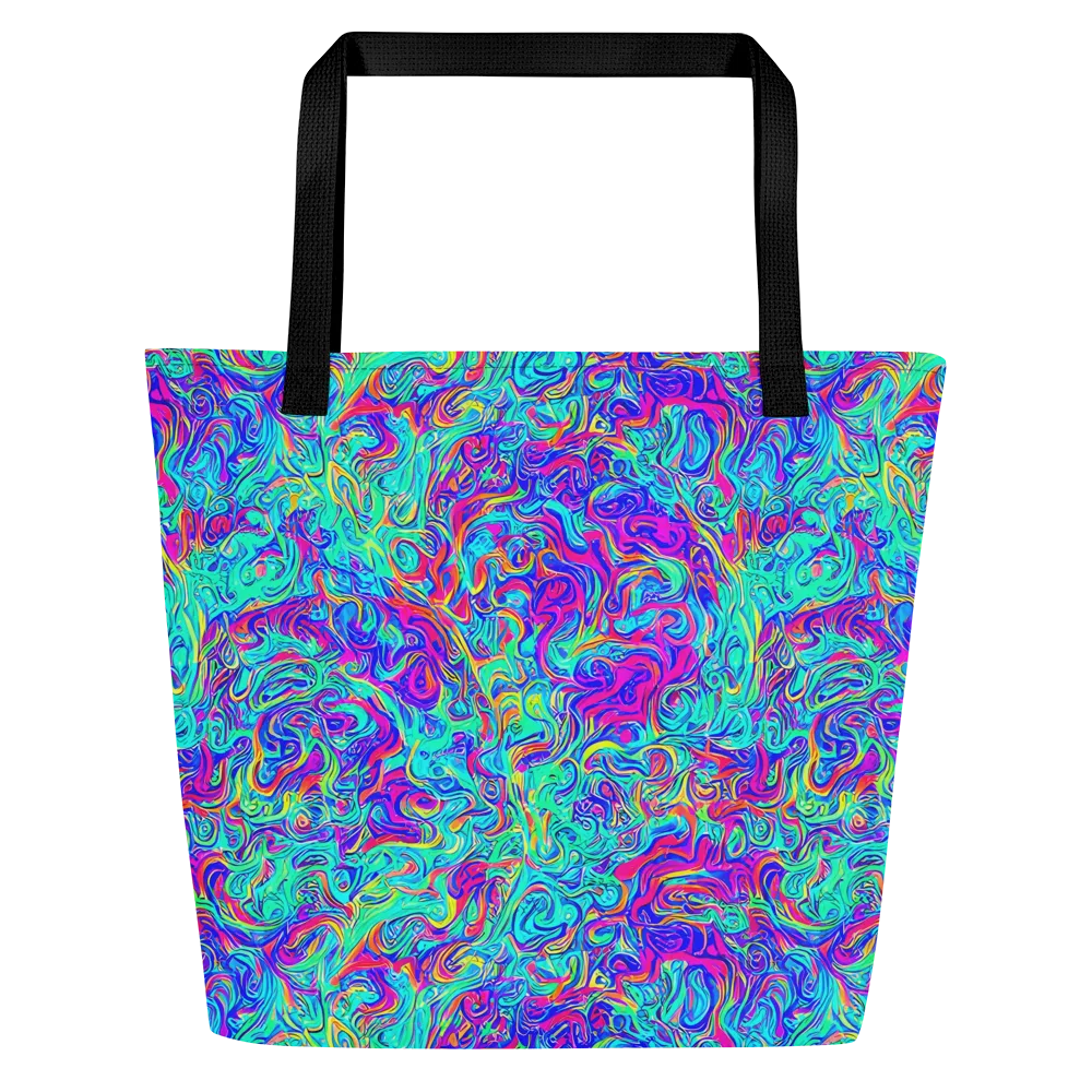 Liquid Pulse on Large Tote Bag W/ Pocket — Front