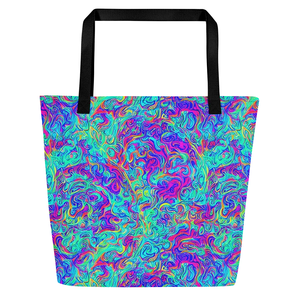 Liquid Pulse on Large Tote Bag W/ Pocket — Front