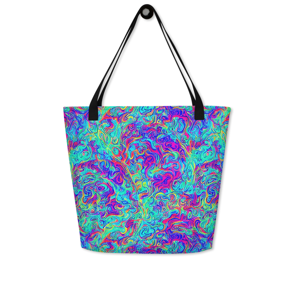 Liquid Pulse on Large Tote Bag W/ Pocket — Front